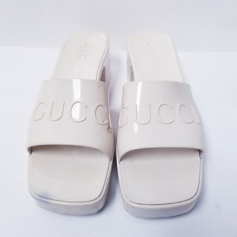 Gucci Women's White Slide Sandals